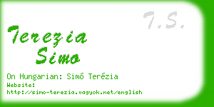 terezia simo business card